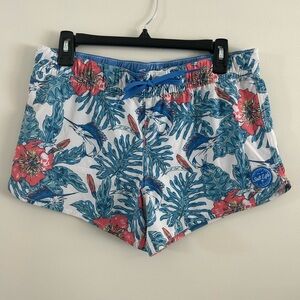 Salt Life Board Shorts Women's Blue Swim Beach Coastal Hawaiian Medium
